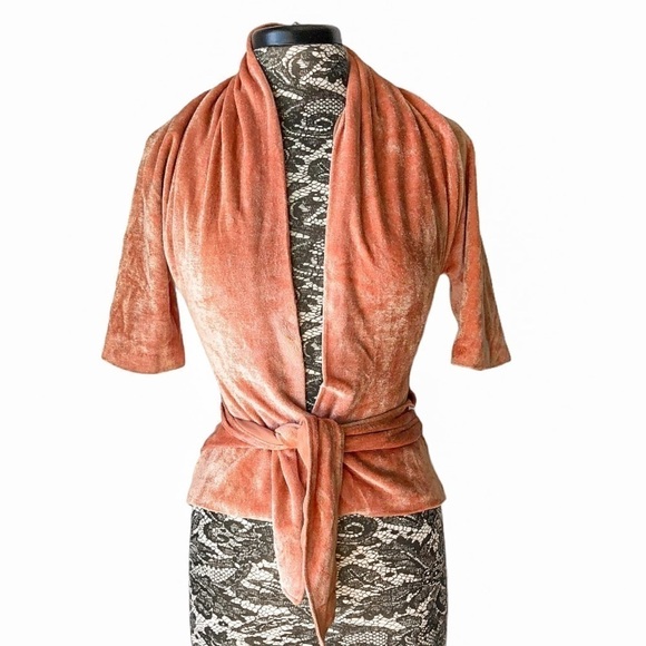 Luca Luca Chenille Waist Tie Top  Small - Picture 1 of 4